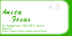 anita fesus business card